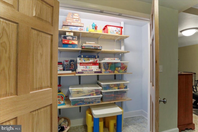 view of storage area