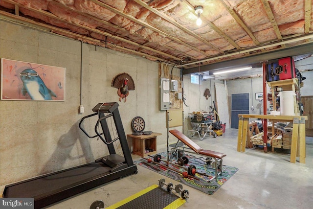 view of workout area