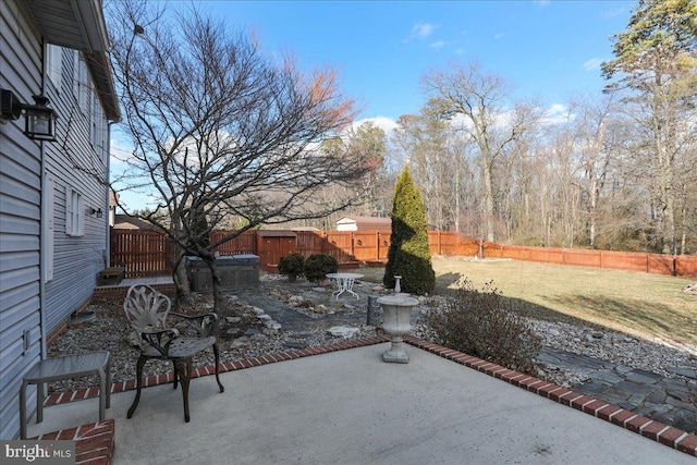 view of patio / terrace featuring a fenced backyard