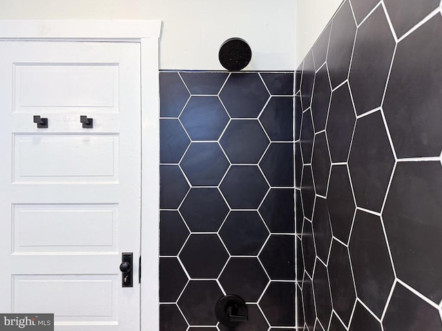 room details featuring tiled shower