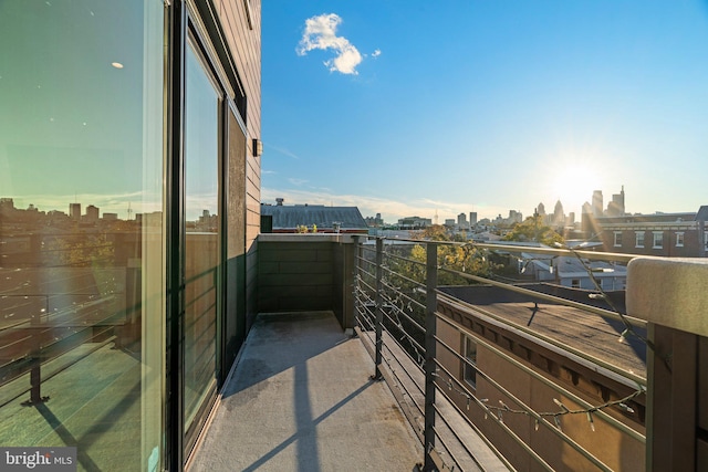 balcony with a city view