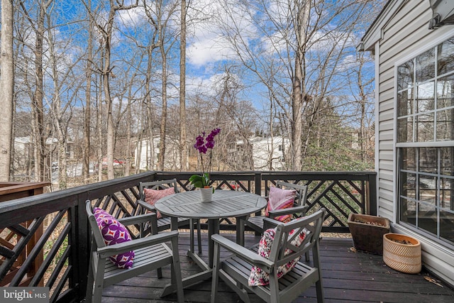 view of wooden deck