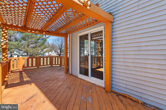 deck with a pergola