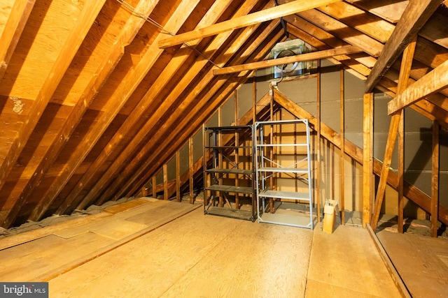 view of attic