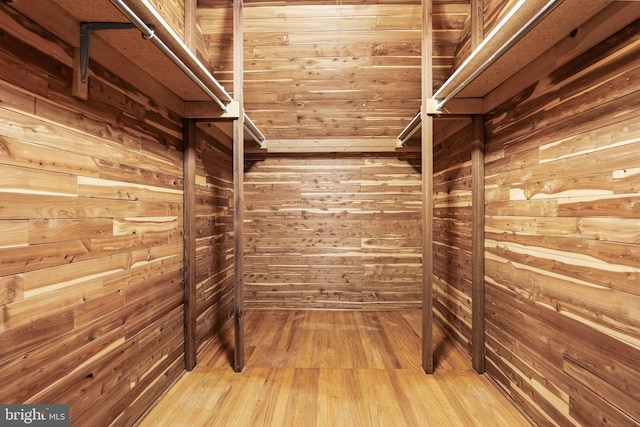 spacious closet with light wood-style floors