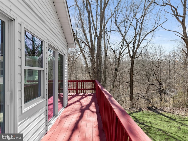 view of wooden terrace