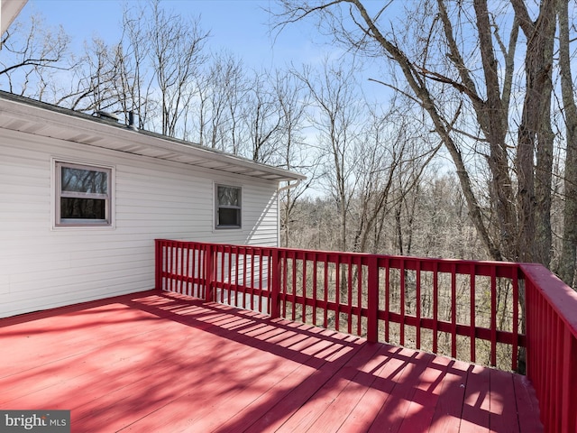 view of wooden deck