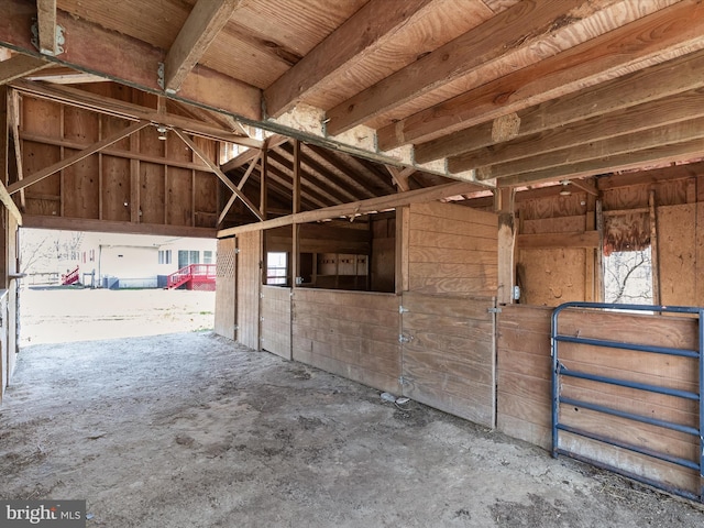 view of horse barn