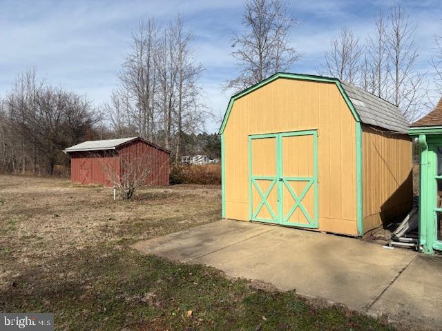 view of shed