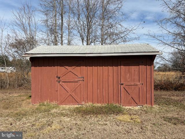 view of shed