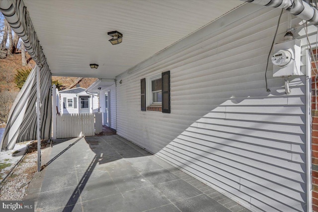 view of patio / terrace with fence