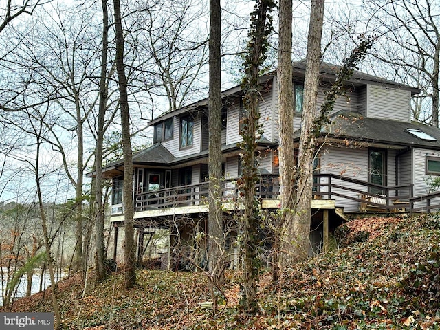 exterior space with a wooden deck