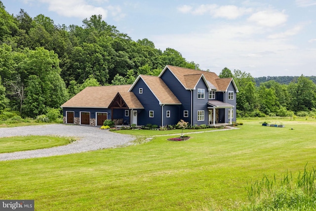 9493 Rte 235, Beavertown, PA 17813 - view of front of property with driveway, a front lawn, and a garage