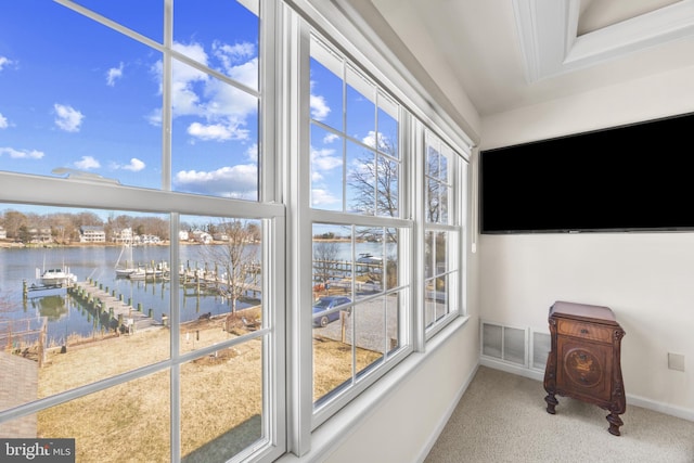 sunroom / solarium with visible vents