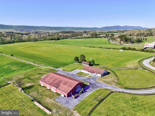 bird's eye view featuring a rural view
