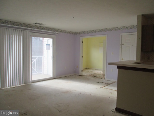 view of unfurnished living room