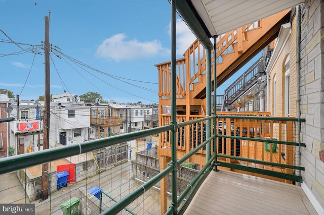 balcony featuring area for grilling