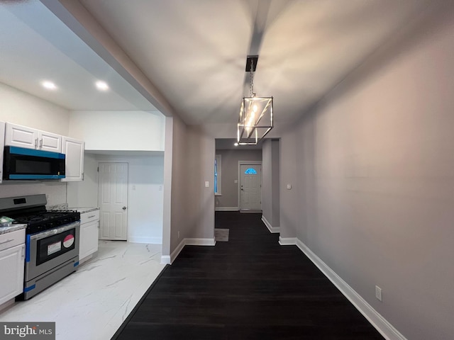 corridor with baseboards