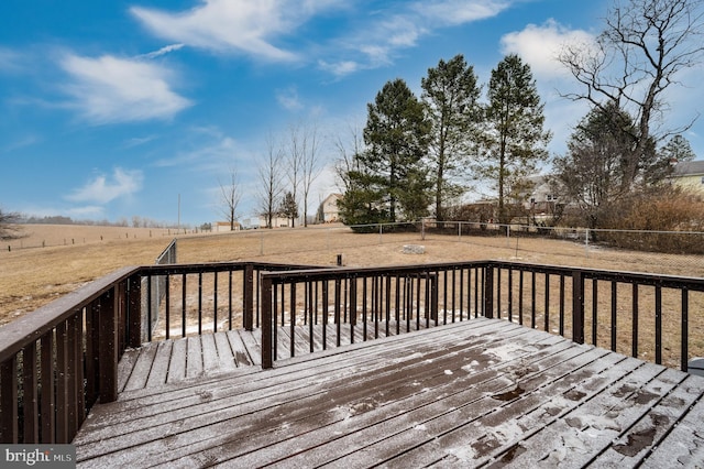 wooden deck featuring fence private yard