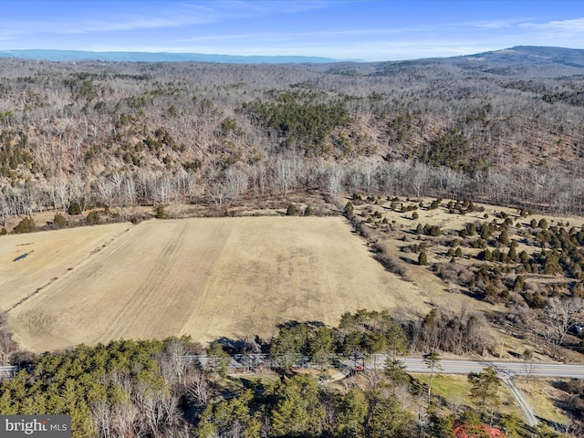 drone / aerial view with a mountain view