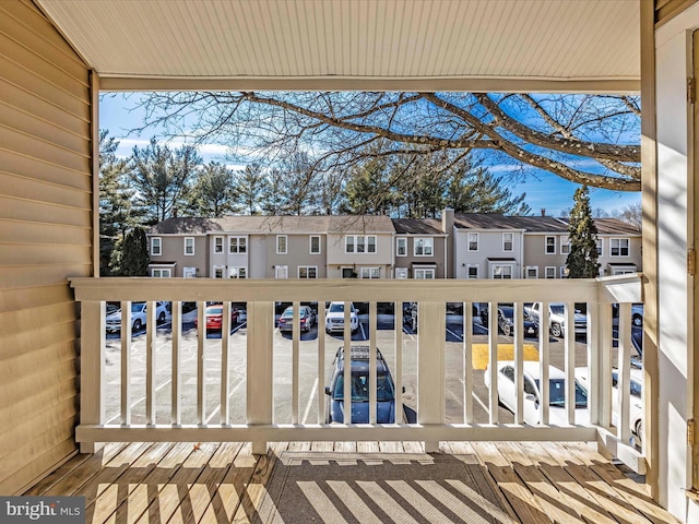 balcony with a residential view