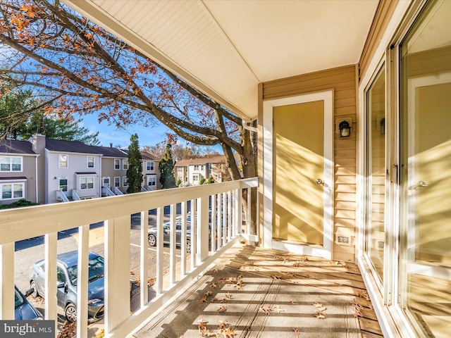 balcony with a residential view