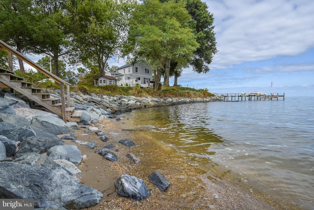 water view with a dock