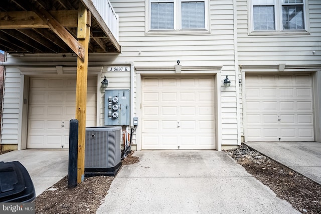 garage with central AC