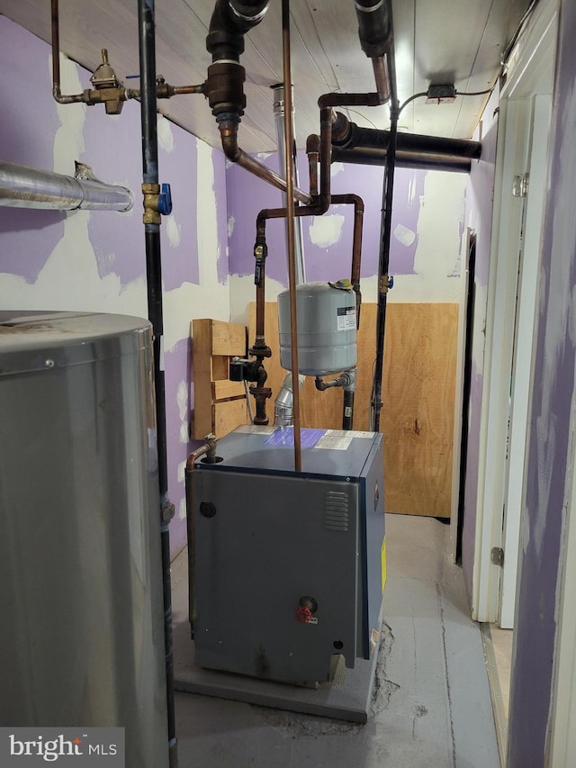 utility room with a heating unit