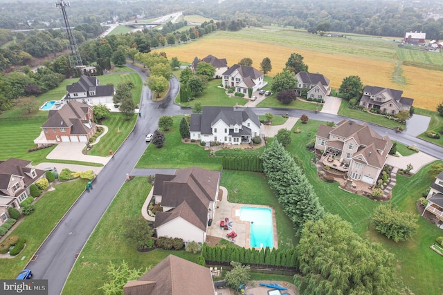 birds eye view of property featuring a residential view