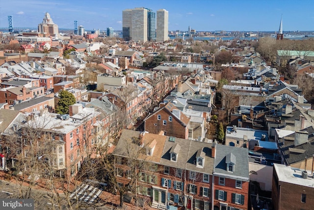 aerial view with a view of city