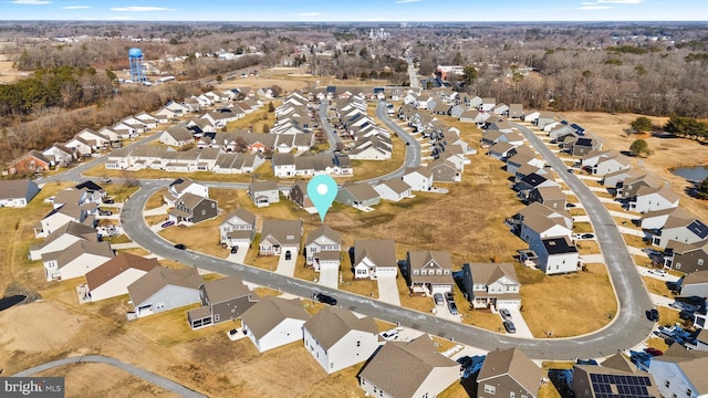 drone / aerial view with a residential view