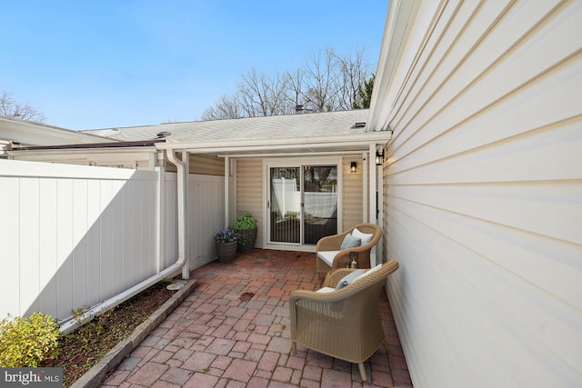 view of patio / terrace with fence