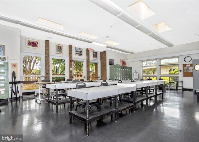 dining area with visible vents