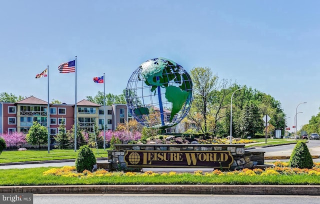 view of community sign