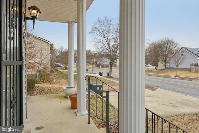 exterior space featuring covered porch