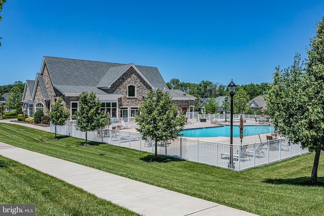15 Milford Pl, Skillman, NJ 08558 - community pool with fence, a patio, and a yard