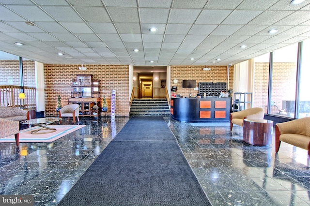 reception area with stairs