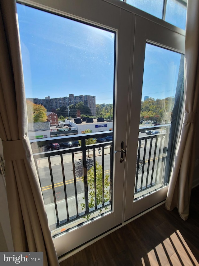989 S Buchanan St Unit 320, Arlington, VA 22204 - entryway with a view of city and wood finished floors