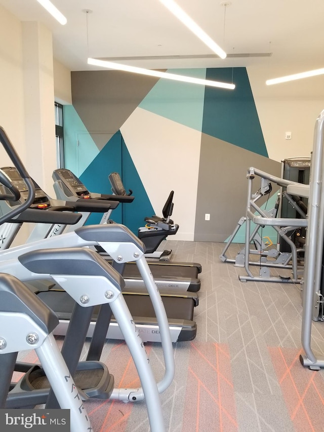 989 S Buchanan St Unit 320, Arlington, VA 22204 - workout area with carpet