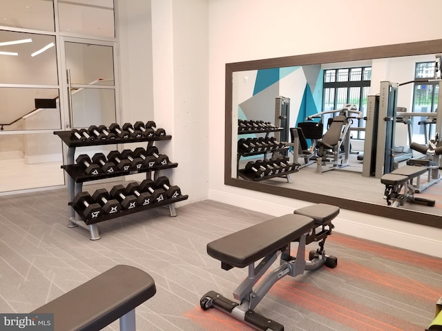 989 S Buchanan St Unit 320, Arlington, VA 22204 - workout area with baseboards