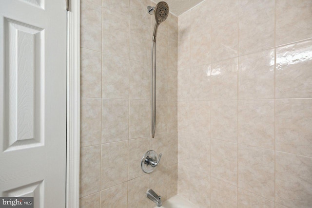 interior details with washtub / shower combination