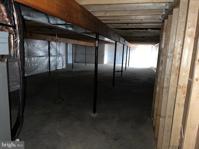 view of basement