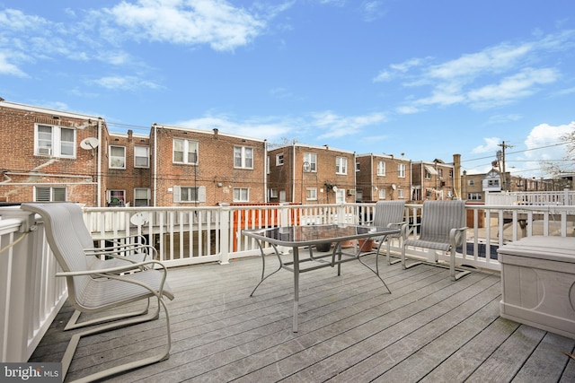 deck featuring a residential view