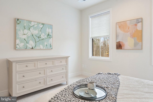 bedroom with baseboards