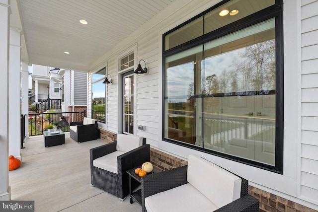 view of patio with covered porch