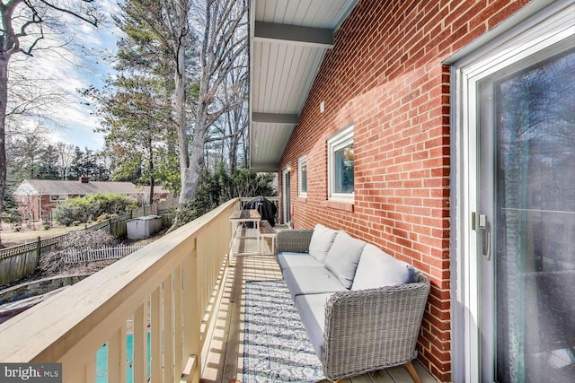 balcony with outdoor lounge area