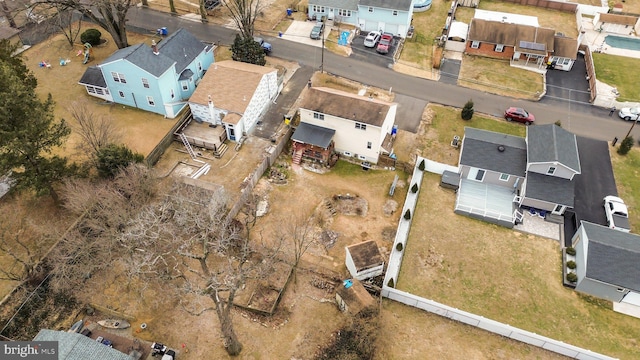 aerial view with a residential view