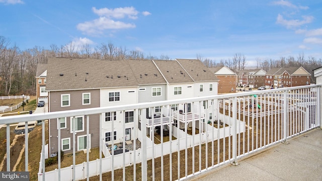 balcony with a residential view