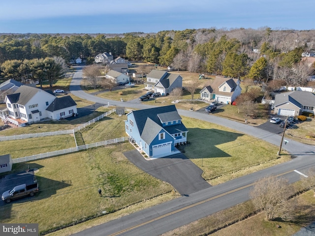 drone / aerial view with a residential view